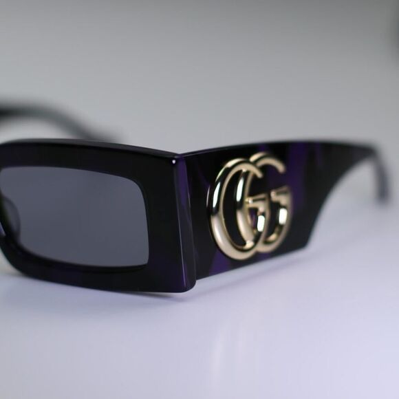 NEW Gucci Sunglasses GG1425S 003 Purple And Green Havana/Grey Lavender - Picture 11 of 14